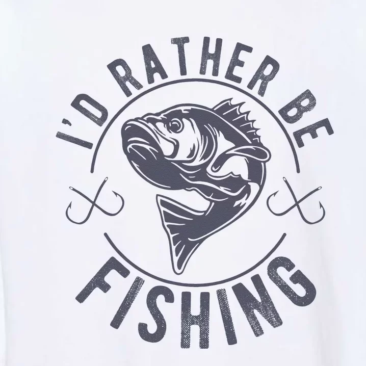 I’d Rather Be Fishing Funny Fishing Saying Graphic Novelty Garment-Dyed Sweatshirt