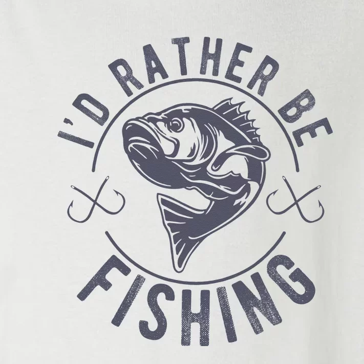 I’d Rather Be Fishing Funny Fishing Saying Graphic Novelty Toddler Long Sleeve Shirt