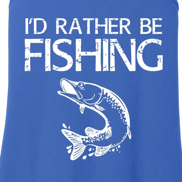 Id Rather Be Fishing Fisherman Ladies Essential Tank