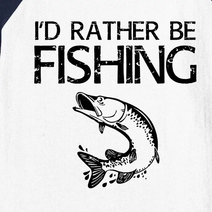 Id Rather Be Fishing Fisherman Baseball Sleeve Shirt