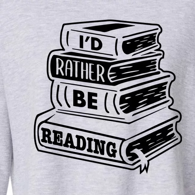 ID Rather Be Reading Cropped Pullover Crew