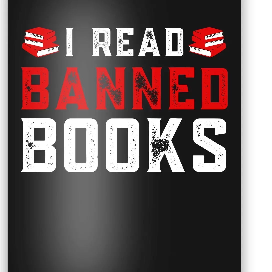 I Read Banned Books Im With The Banned Vintage Retro Poster