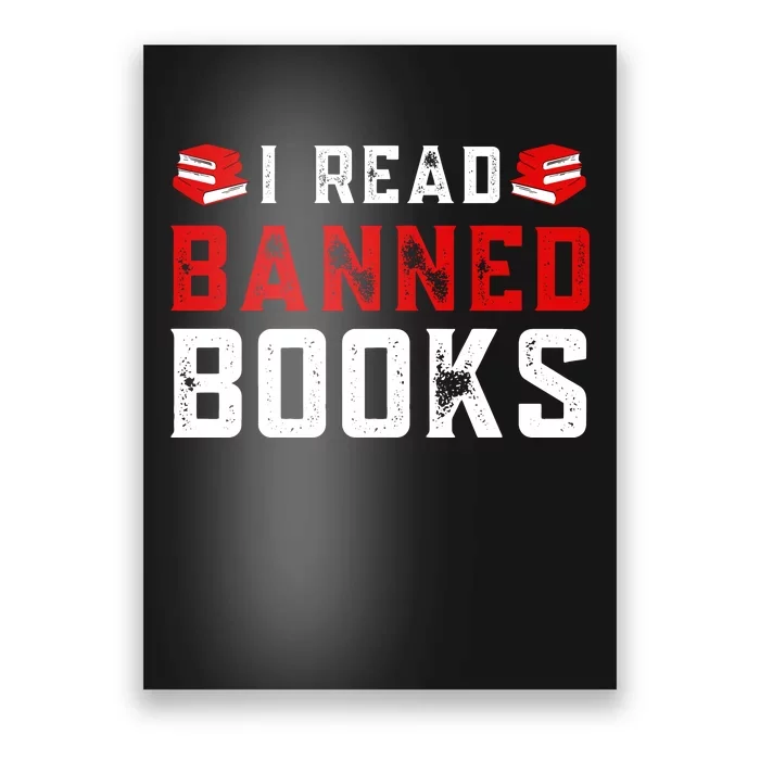 I Read Banned Books Im With The Banned Vintage Retro Poster