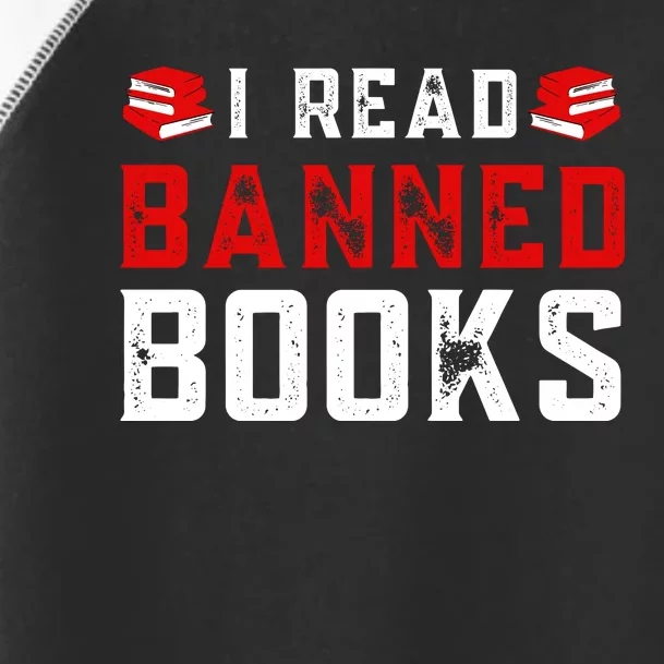 I Read Banned Books Im With The Banned Vintage Retro Toddler Fine Jersey T-Shirt