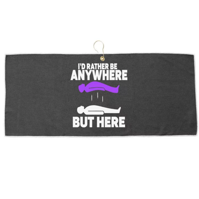 ID Rather Be Anywhere But Here Astral Projection Large Microfiber Waffle Golf Towel