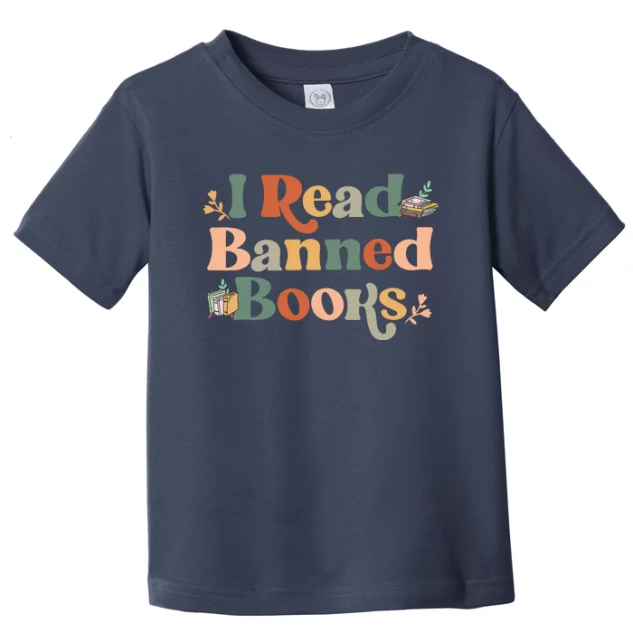 I Read Banned Books Week Librarian Freadom Reader Nerd Men Toddler T-Shirt