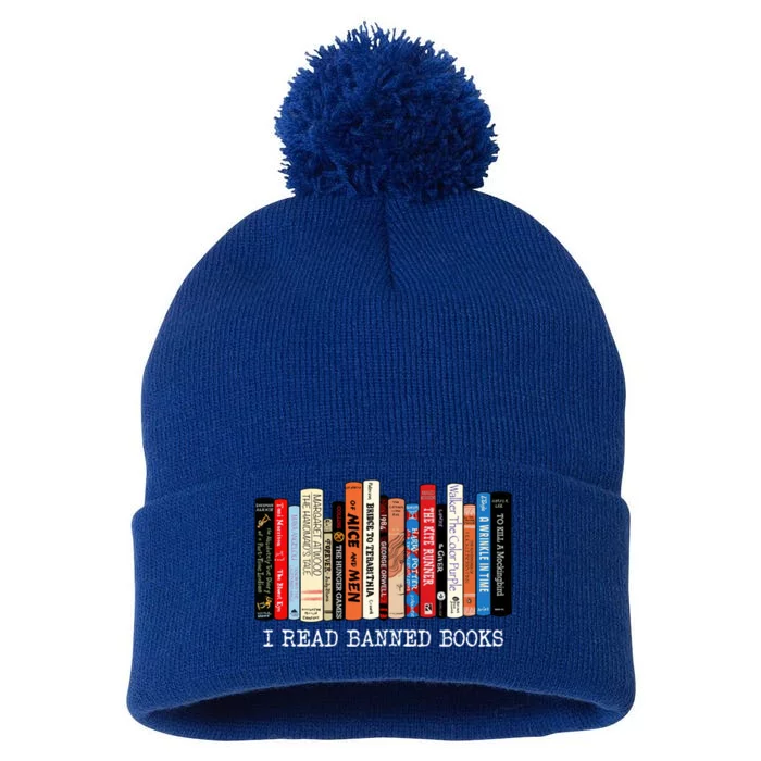 I Read Banned Books Week Librarian Freadom Reader Nerd Gift Pom Pom 12in Knit Beanie