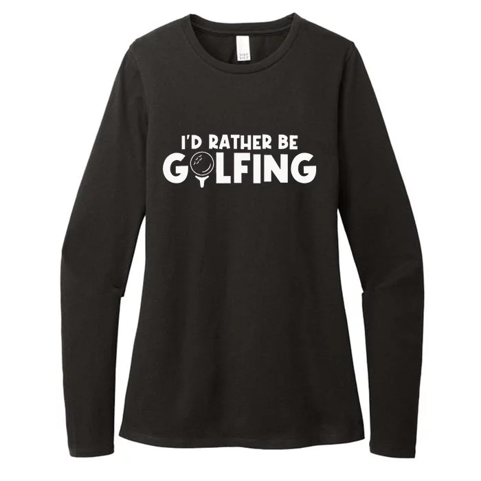 Id Rather Be Golfing Vintage Gift For Golf Lovers Golfers Womens CVC Long Sleeve Shirt