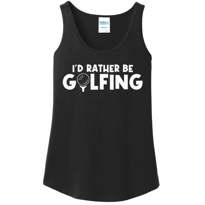 Id Rather Be Golfing Vintage Gift For Golf Lovers Golfers Ladies Essential Tank