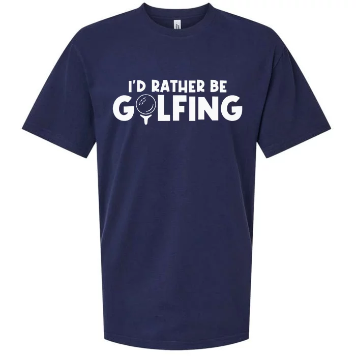 Id Rather Be Golfing Vintage Gift For Golf Lovers Golfers Sueded Cloud Jersey T-Shirt