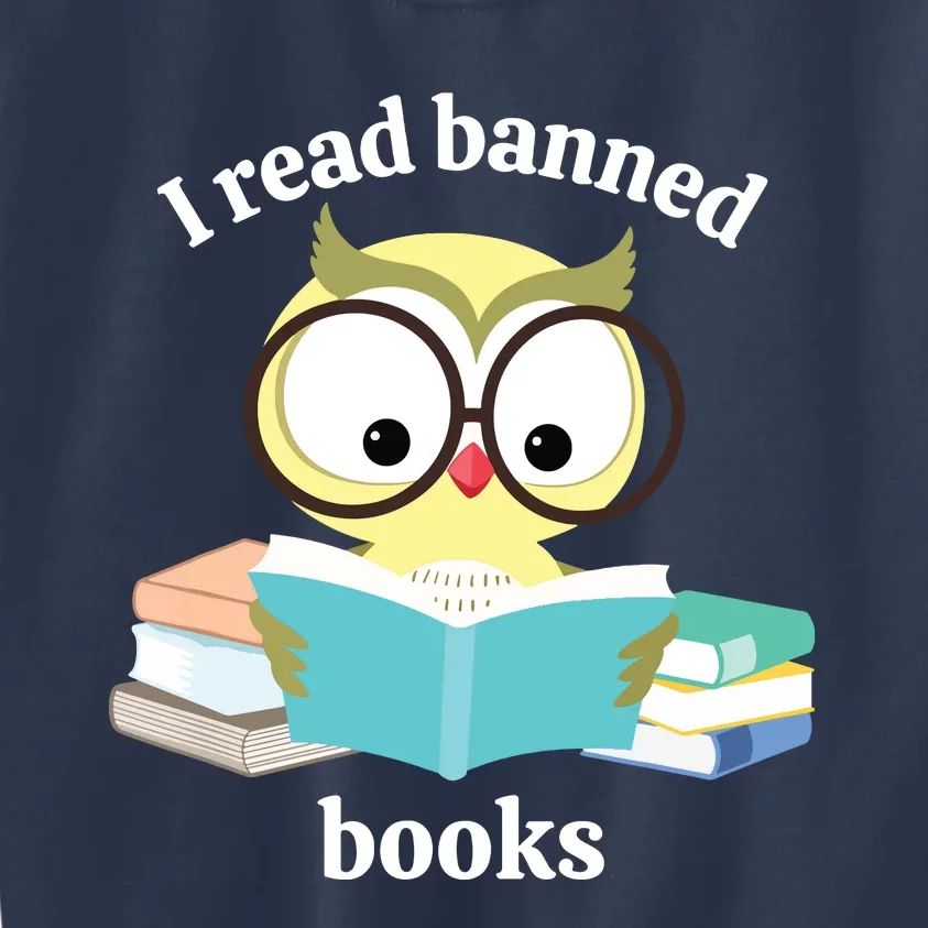 I Read Banned Books Week Librarian Reader Owl Kids Sweatshirt