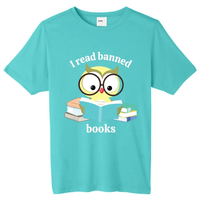 I Read Banned Books Week Librarian Reader Owl ChromaSoft Performance T-Shirt