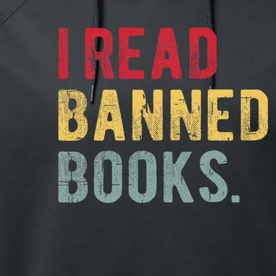 I Read Banned Books Librarians Banned Books Bookworm Reader Performance Fleece Hoodie