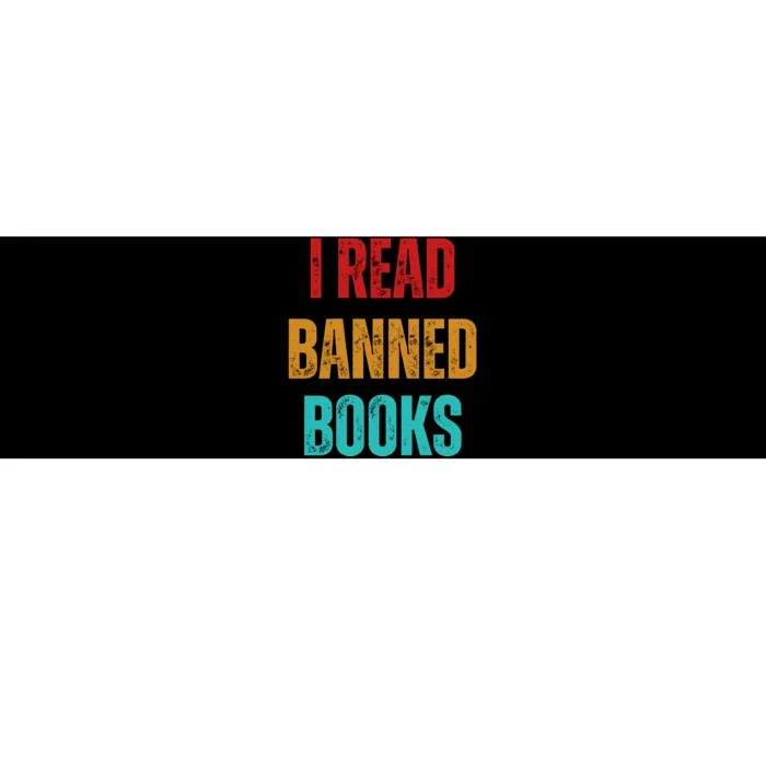 I Read Banned Books Im With The Banned Vintage Retro Bumper Sticker