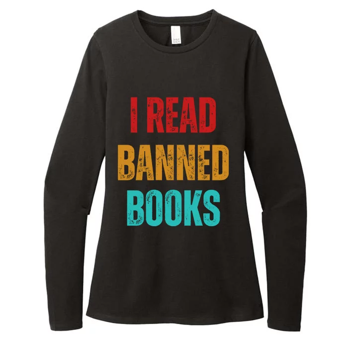 I Read Banned Books Im With The Banned Vintage Retro Womens CVC Long Sleeve Shirt