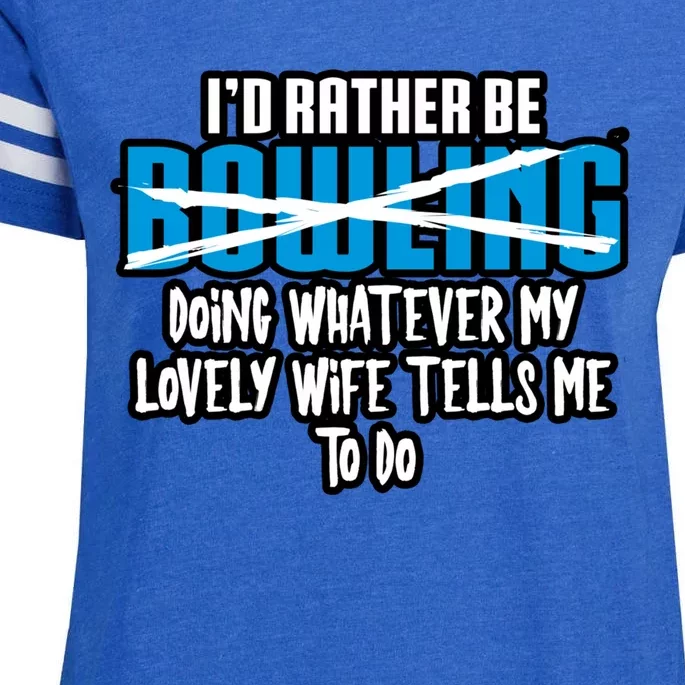 I'd Rather Be Doing Whatever My Lovely Wife Tells Me To Do Gift Enza Ladies Jersey Football T-Shirt