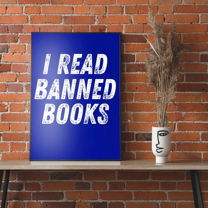 I Read Banned Books Im With The Banned Vintage Retro Poster