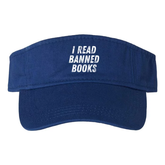 I Read Banned Books Im With The Banned Vintage Retro Valucap Bio-Washed Visor