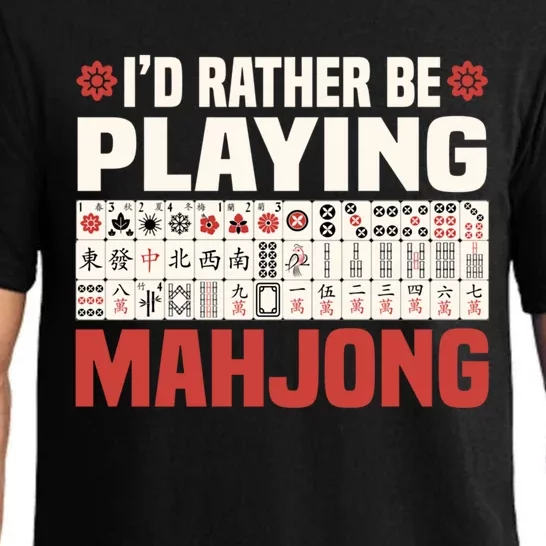 Id Rather Be Playing Mahjong Mahjong Great Gift Pajama Set