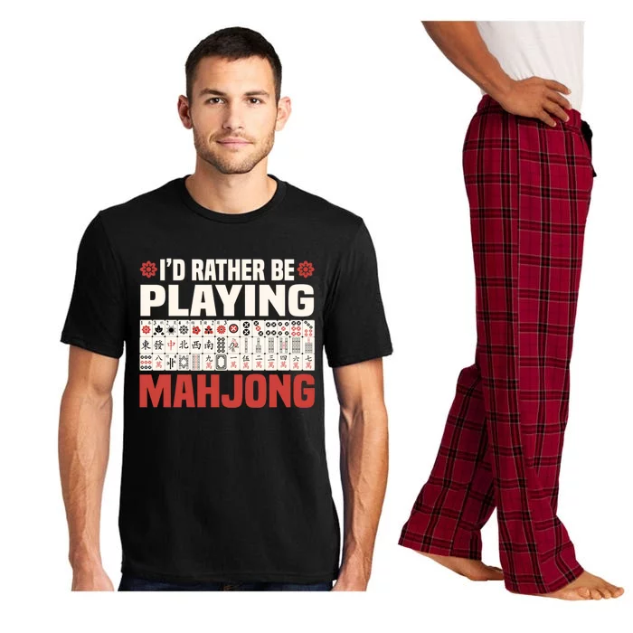 Id Rather Be Playing Mahjong Mahjong Great Gift Pajama Set