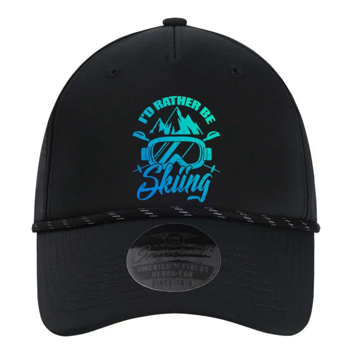 Id Rather Be Skiing Holiday Ski Winter Sport Gift Performance The Dyno Cap