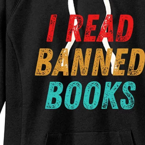 I Read Banned Books Im With The Banned Vintage Retro Women's Fleece Hoodie