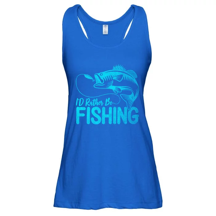 I'd Rather Be Fishing For Fisher Gift Ladies Essential Flowy Tank