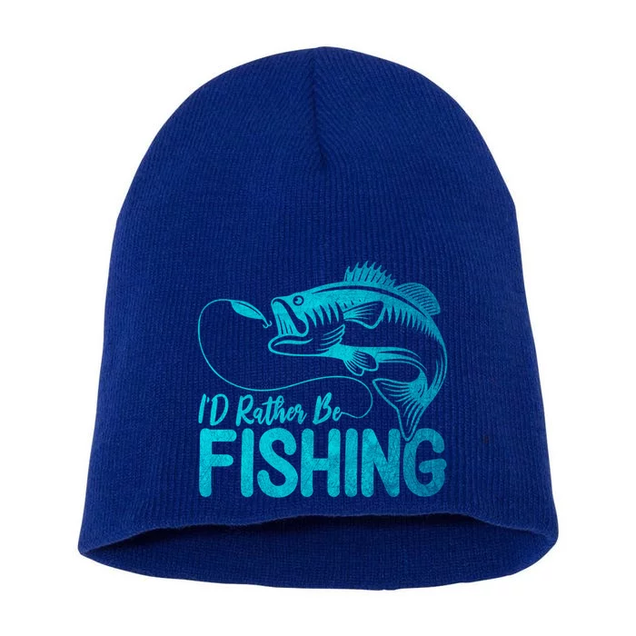 I'd Rather Be Fishing For Fisher Gift Short Acrylic Beanie