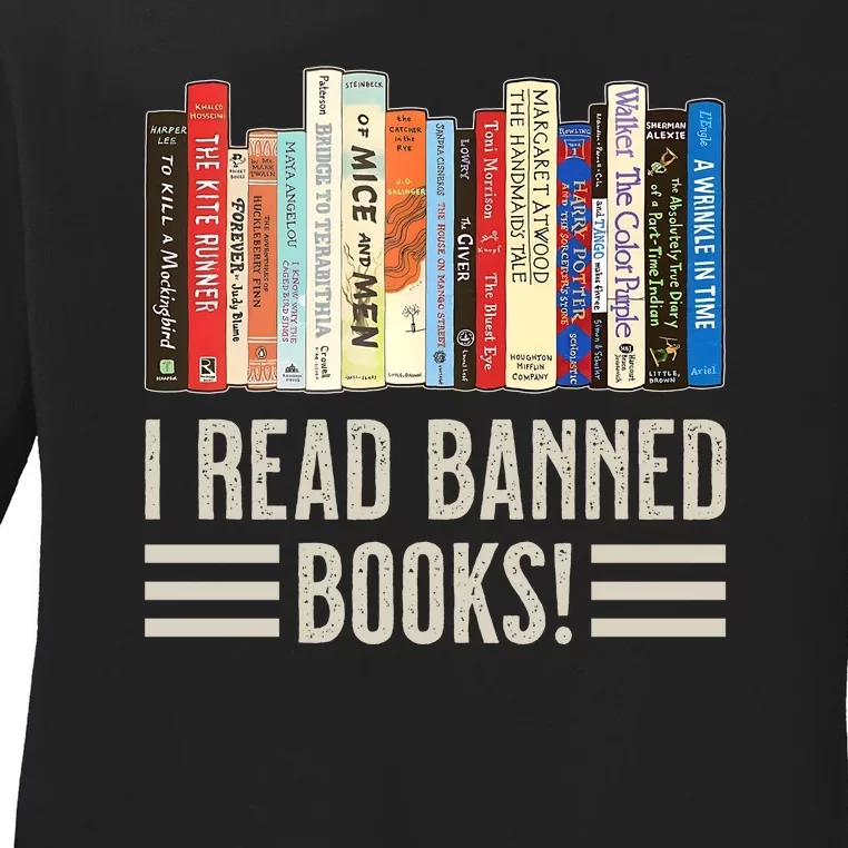 I Read Banned Books Ladies Long Sleeve Shirt