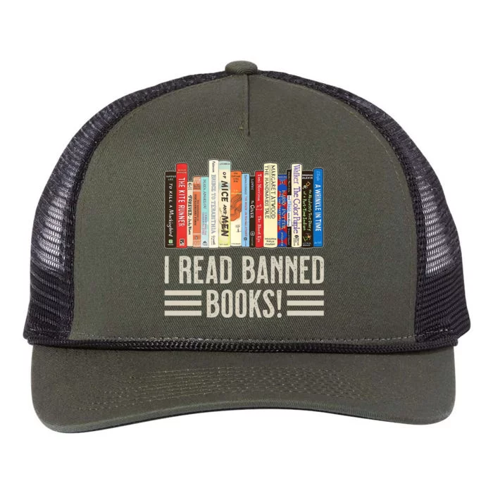 I Read Banned Books Retro Rope Trucker Hat Cap