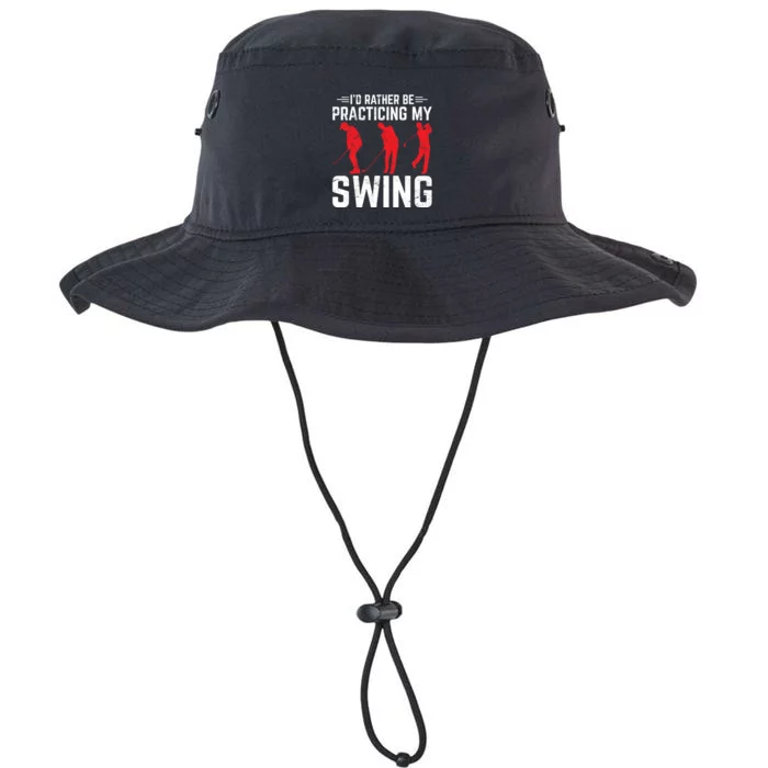 Id Rather Be Practicing My Swing Golf Funny Golfing Lover Cute Gift Legacy Cool Fit Booney Bucket Hat