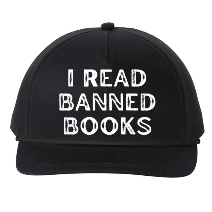 I Read Banned Books Im With The Banned Vintage Retro Snapback Five-Panel Rope Hat