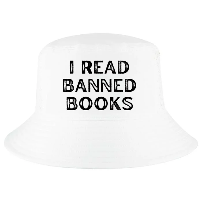 I Read Banned Books Im With The Banned Vintage Retro Cool Comfort Performance Bucket Hat