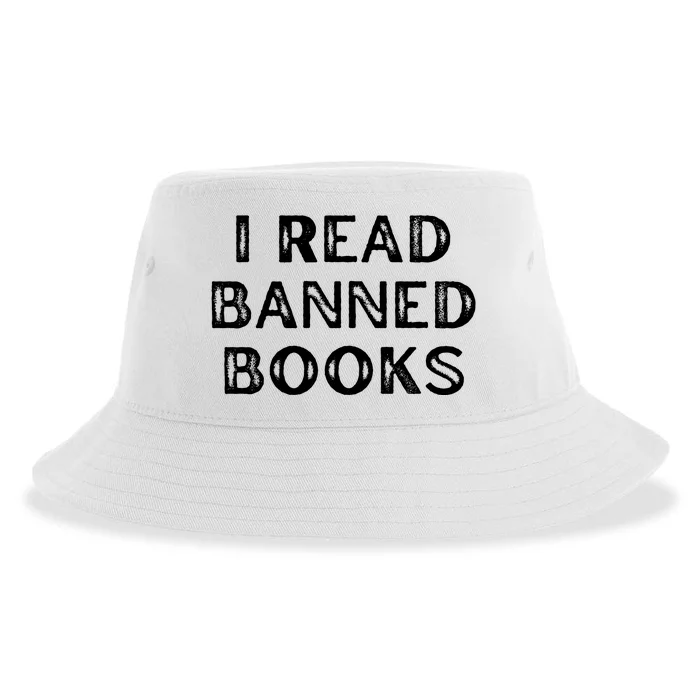 I Read Banned Books Im With The Banned Vintage Retro Sustainable Bucket Hat