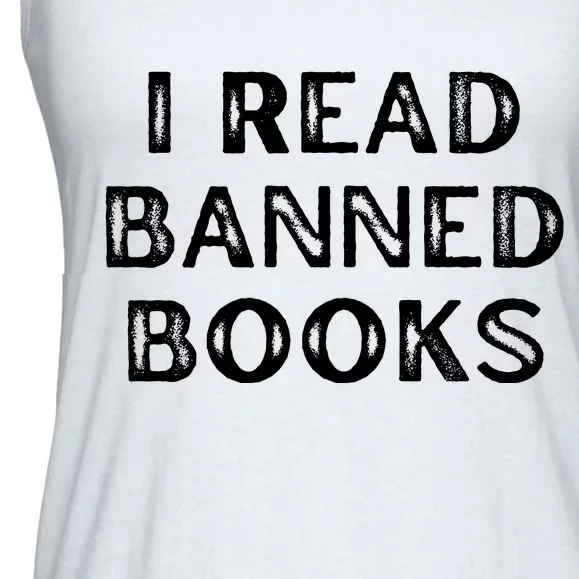 I Read Banned Books Im With The Banned Vintage Retro Ladies Essential Flowy Tank