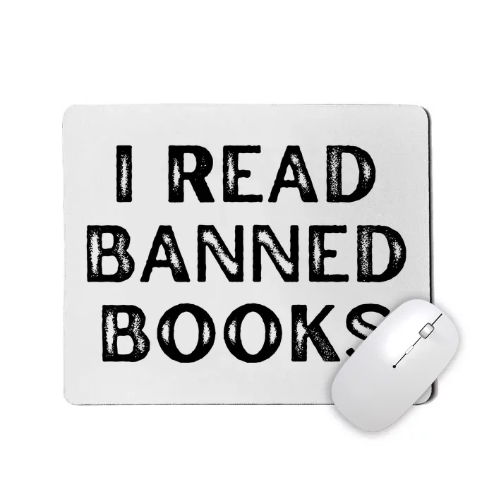 I Read Banned Books Im With The Banned Vintage Retro Mousepad