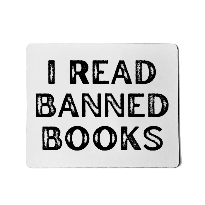 I Read Banned Books Im With The Banned Vintage Retro Mousepad