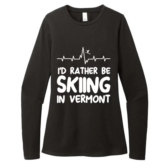 Id Rather Be Skiing In Vermont Skiing Cool Gift Womens CVC Long Sleeve Shirt