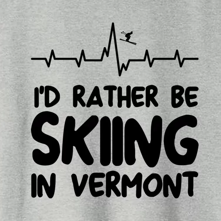 Id Rather Be Skiing In Vermont Skiing Cool Gift Women's Crop Top Tee