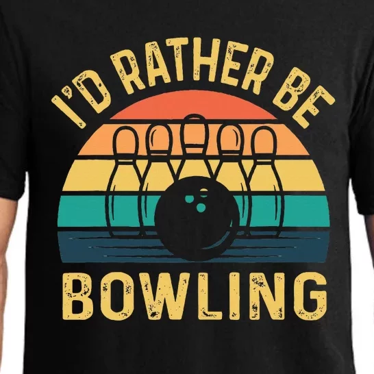 I'd Rather be Bowling retro for Man Woman & Toddler Bowling Pajama Set