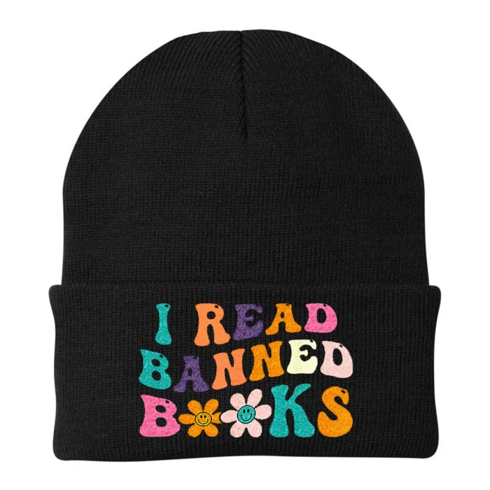 I Read Banned Books Retro Vintage Funny Bookworm Knit Cap Winter Beanie