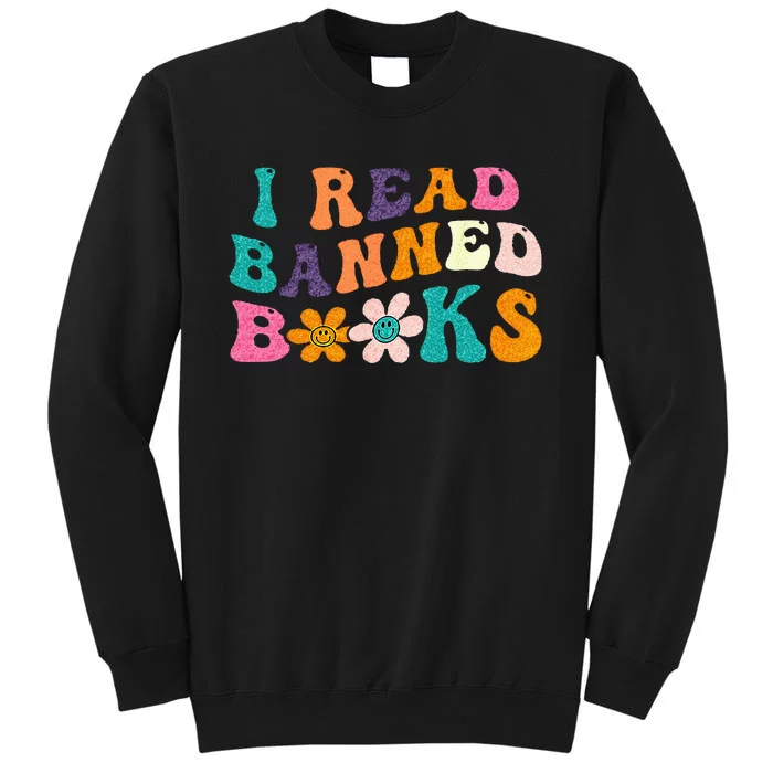 I Read Banned Books Retro Vintage Funny Bookworm Tall Sweatshirt