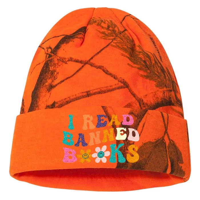 I Read Banned Books Retro Vintage Funny Bookworm Kati - 12in Camo Beanie