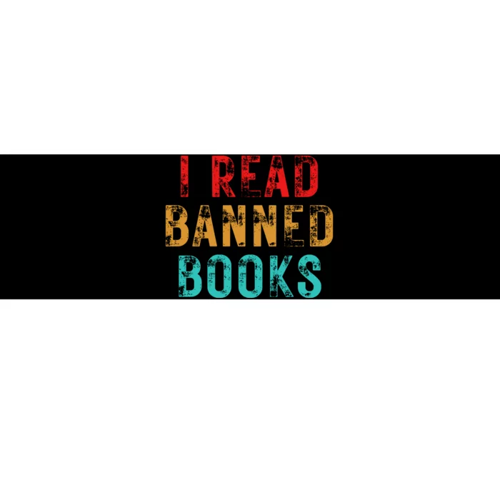 I Read Banned Books Im With The Banned Vintage Retro Bumper Sticker