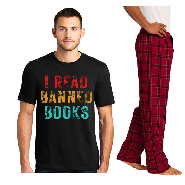 I Read Banned Books Im With The Banned Vintage Retro Pajama Set