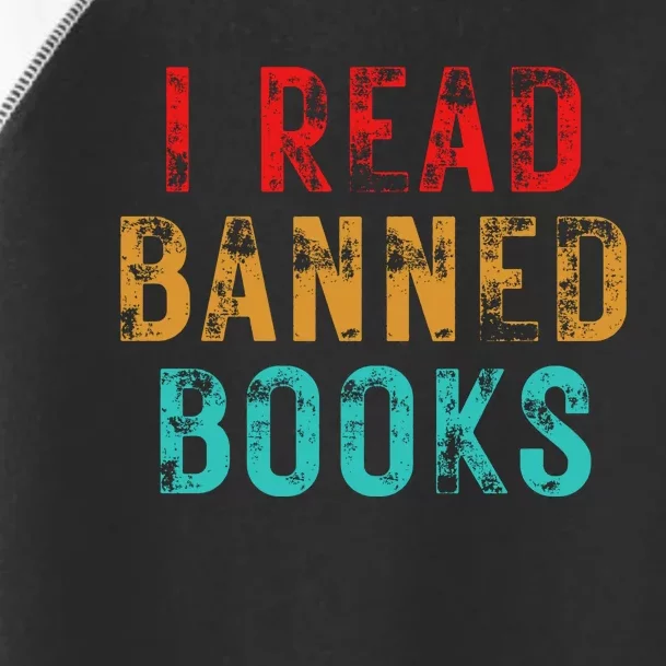 I Read Banned Books Im With The Banned Vintage Retro Toddler Fine Jersey T-Shirt