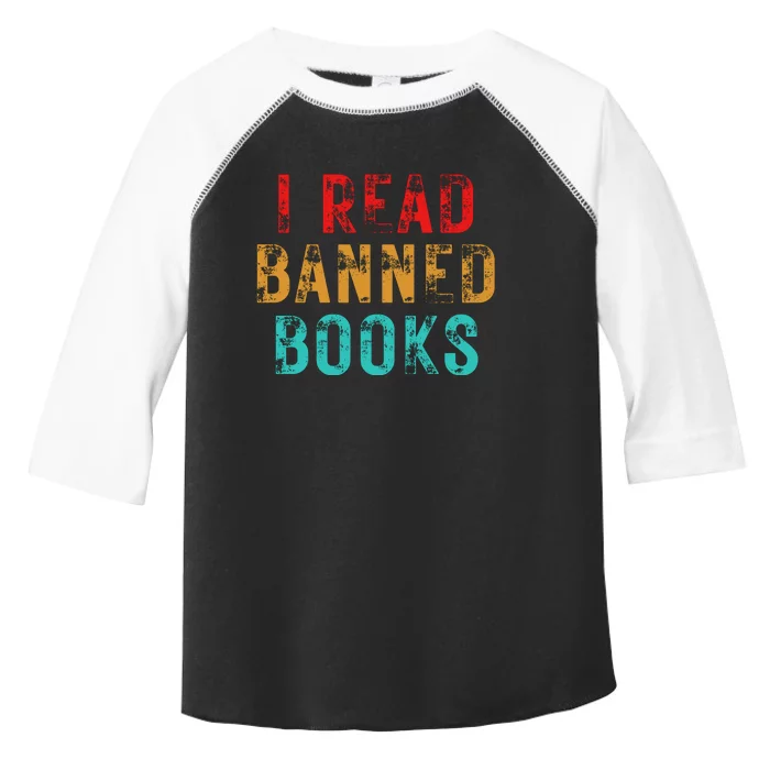 I Read Banned Books Im With The Banned Vintage Retro Toddler Fine Jersey T-Shirt