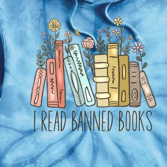 I Read Banned Books Tie Dye Hoodie