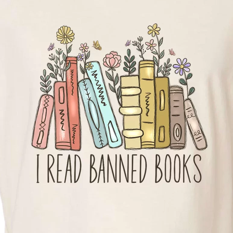 I Read Banned Books Garment-Dyed Women's Muscle Tee