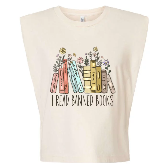 I Read Banned Books Garment-Dyed Women's Muscle Tee